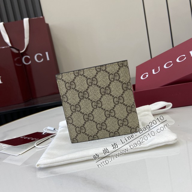 Gucci專櫃古馳最新款Emblem系列經典圖錢包男士短夾 jh2706型號：821206